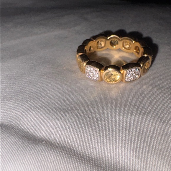 David Yurman Gold and Pave Diamond Ring - Picture 4 of 5